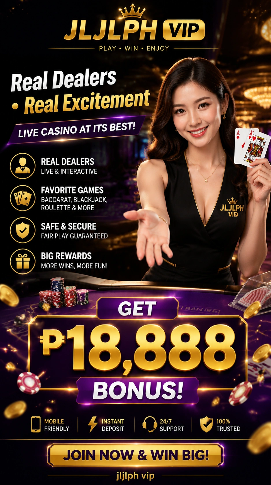 Live dealer table with streaming view