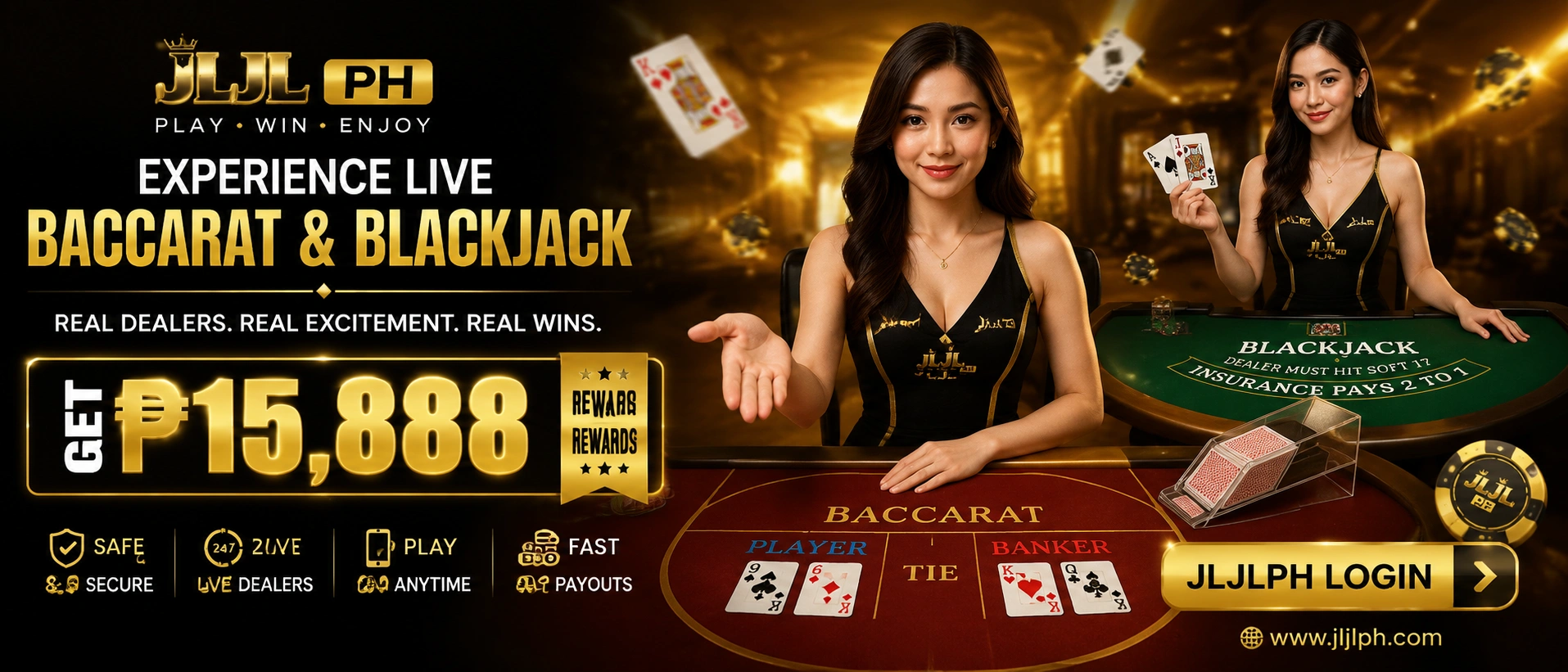 Live baccarat and roulette room selection