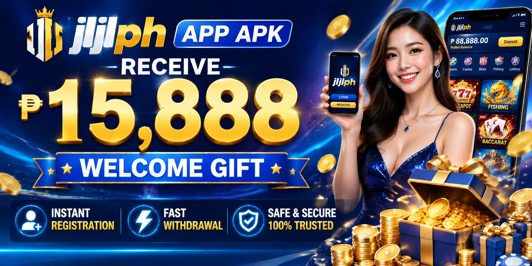 JiliLuck homepage visual for fast Filipino gaming access
